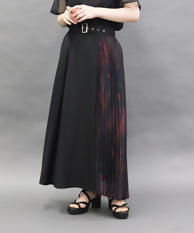 Pleated Panel Skirt