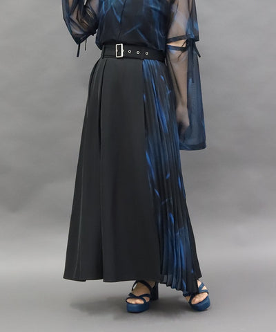 Pleated Panel Skirt