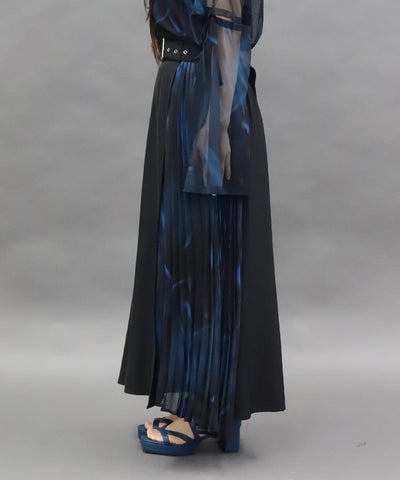 Pleated Panel Skirt