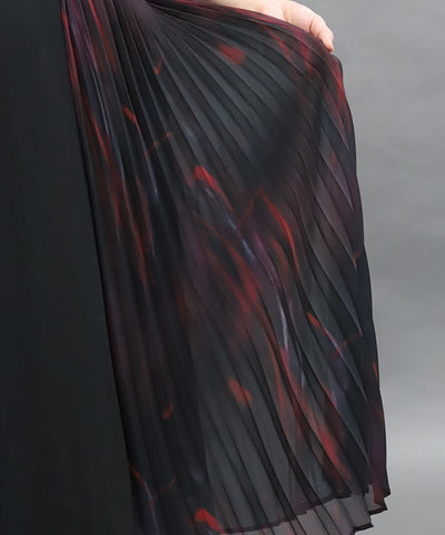 Pleated Panel Skirt