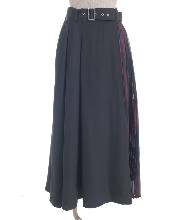 Pleated Panel Skirt