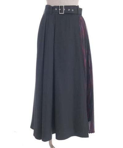 Pleated Panel Skirt