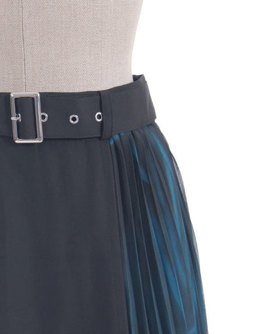 Pleated Panel Skirt
