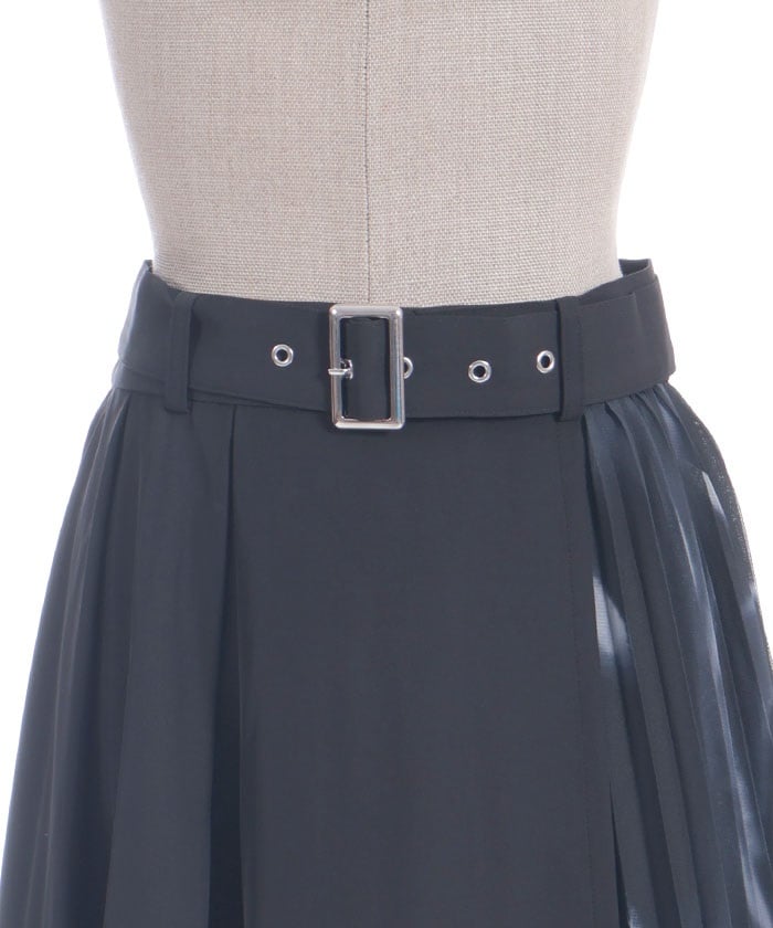 Pleated Panel Skirt