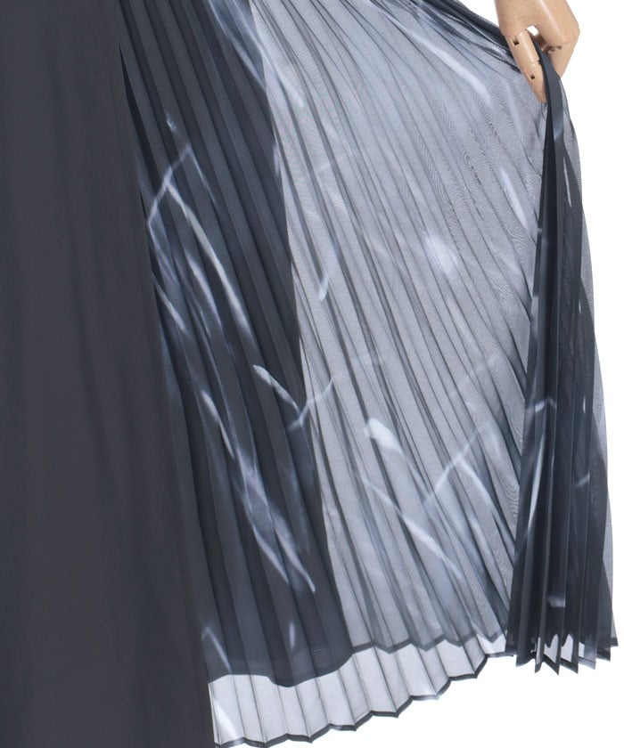 Pleated Panel Skirt