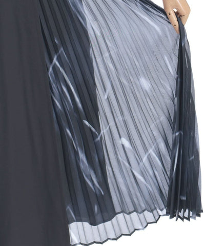 Pleated Panel Skirt