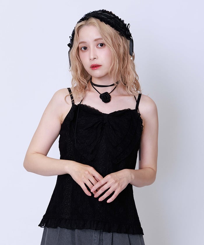 axes femme Big リボンキャミソール Lacy Big Ribbon Camisole – axes femme from JAPAN