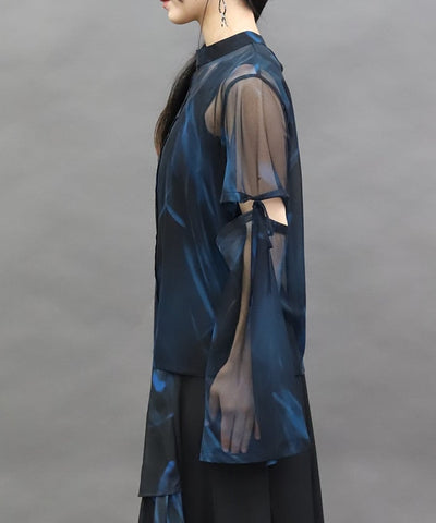Marbled Sheer Top