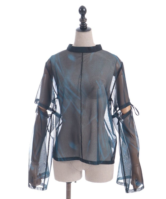 Marbled Sheer Top