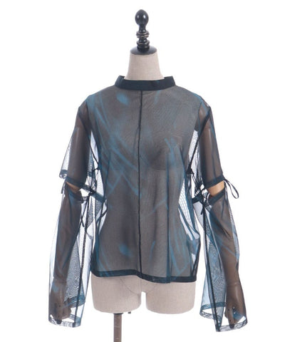 Marbled Sheer Top