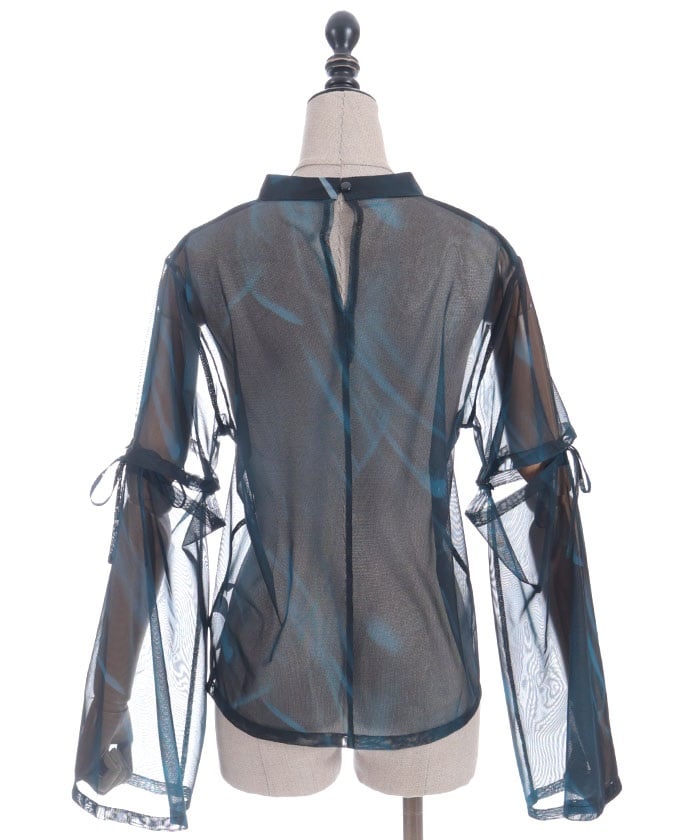 Marbled Sheer Top
