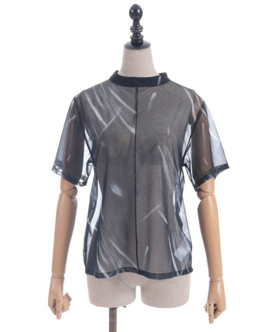 Marbled Sheer Top