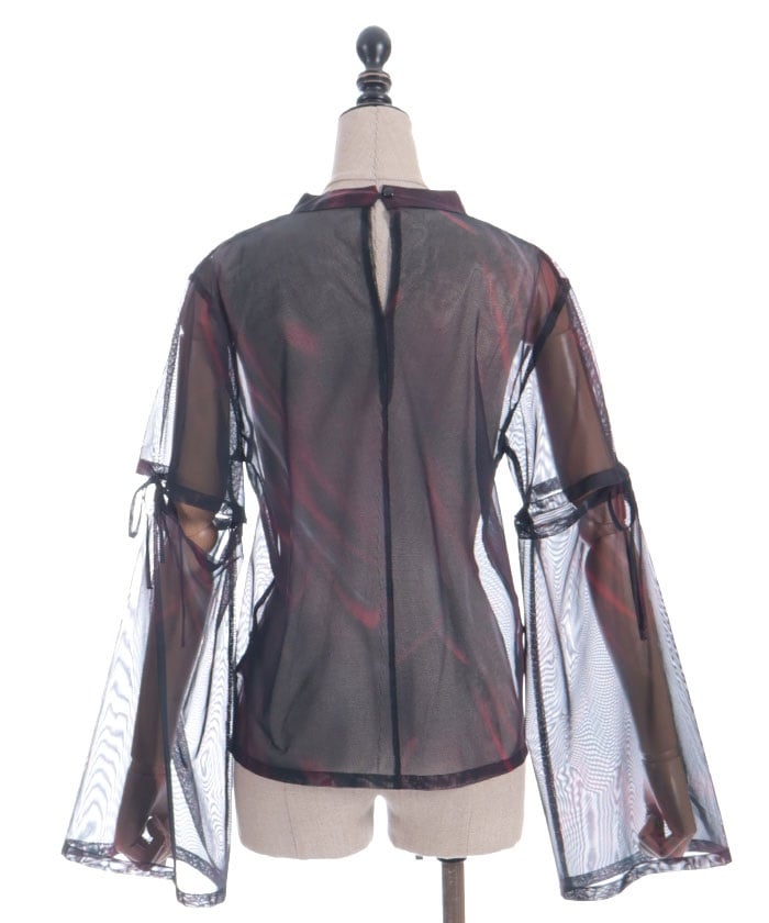Marbled Sheer Top