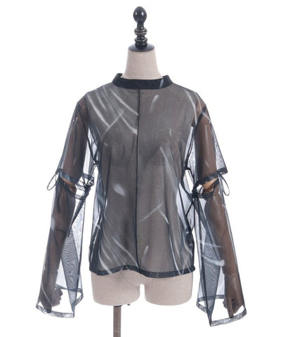Marbled Sheer Top