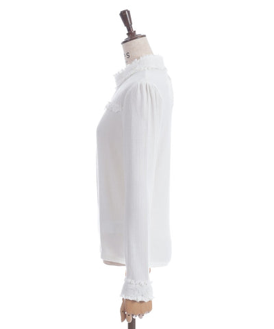 Tulle Rose Lace Panel Pullover