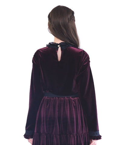 Blocking Velour Pullover