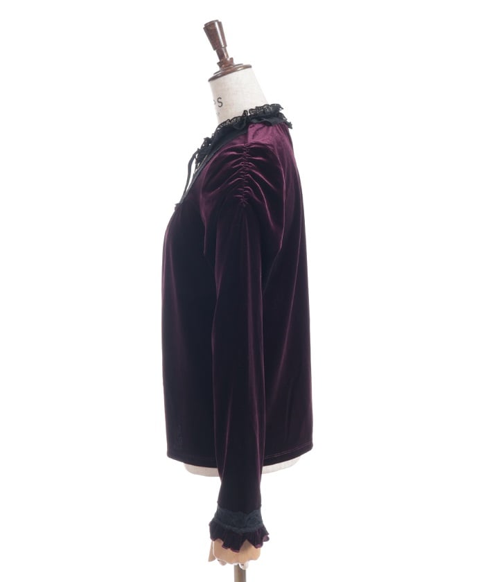 Blocking Velour Pullover