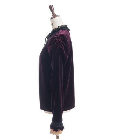 Blocking Velour Pullover