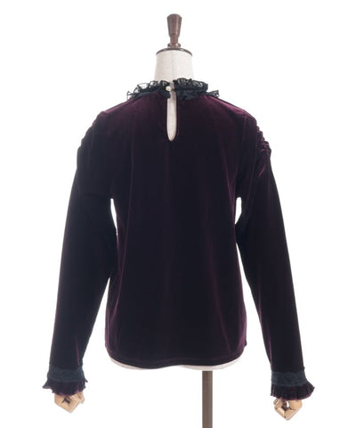 Blocking Velour Pullover