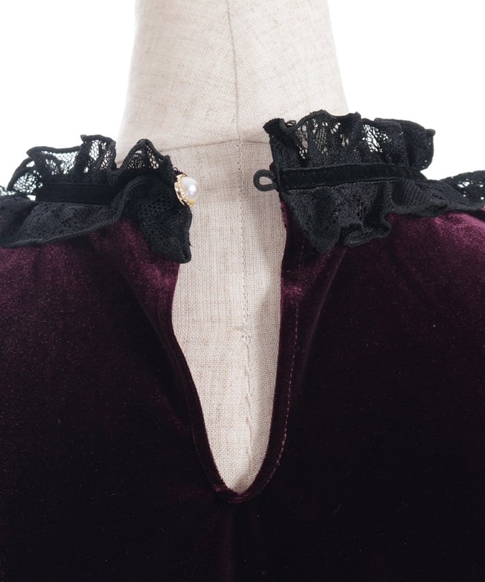 Blocking Velour Pullover