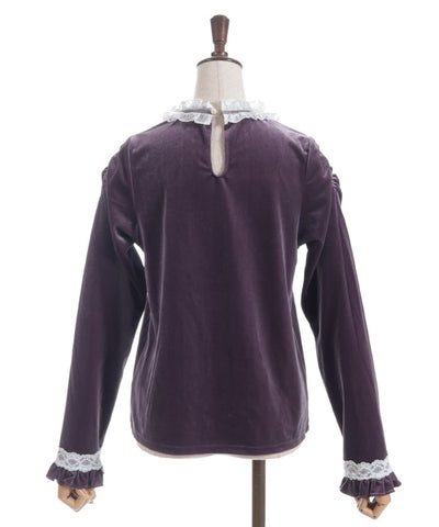 Blocking Velour Pullover