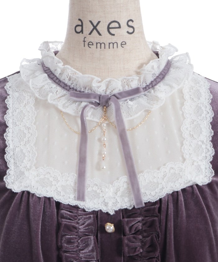 Blocking Velour Pullover