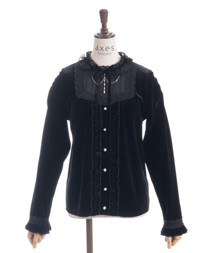 Blocking Velour Pullover