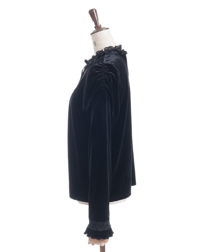 Blocking Velour Pullover