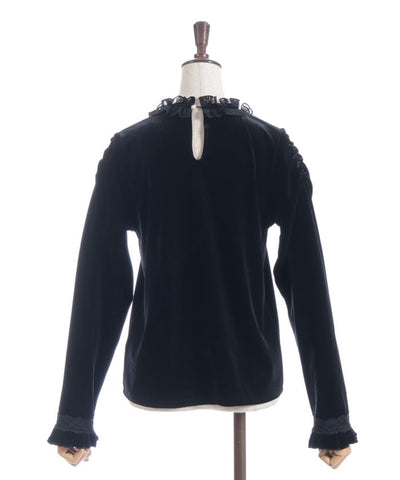 Blocking Velour Pullover