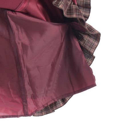 Velour & Check Frill Dress