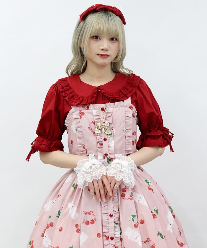 Cherry Bunny Pattern Jumper Skirt – axes femme from JAPAN