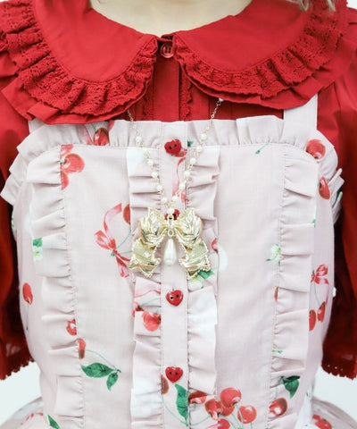 Cherry Bunny Pattern Jumper Skirt