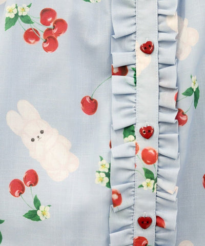 Cherry Bunny Pattern Jumper Skirt