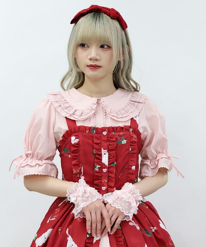 Cherry Bunny Pattern Jumper Skirt