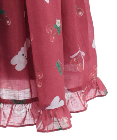 Cherry Bunny Pattern Jumper Skirt