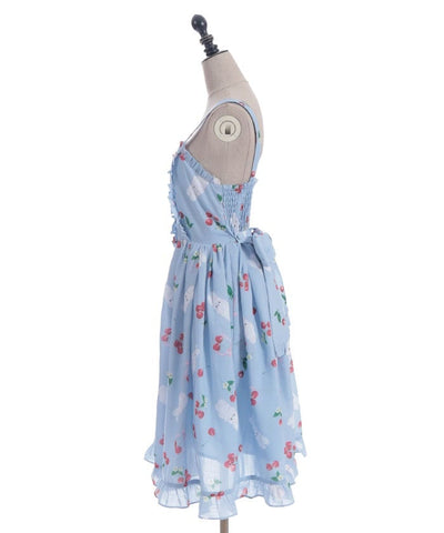 Cherry Bunny Pattern Jumper Skirt