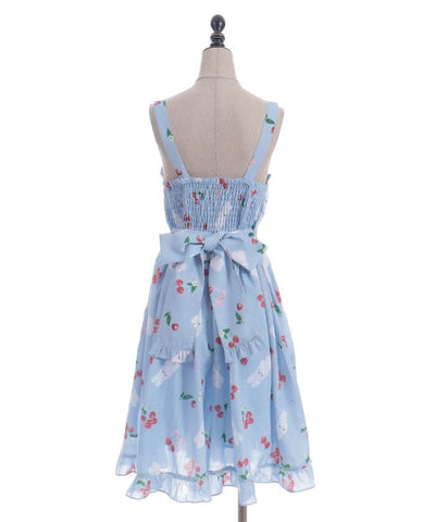 Cherry Bunny Pattern Jumper Skirt