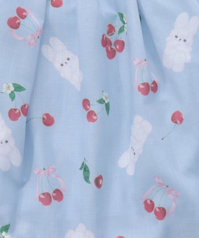 Cherry Bunny Pattern Jumper Skirt