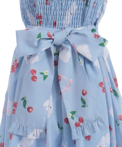Cherry Bunny Pattern Jumper Skirt