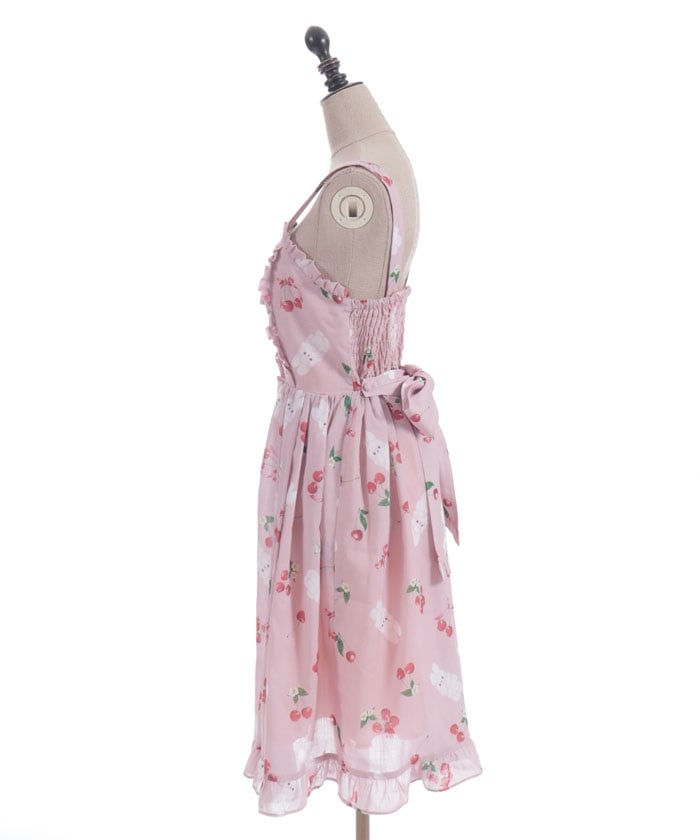 Cherry Bunny Pattern Jumper Skirt