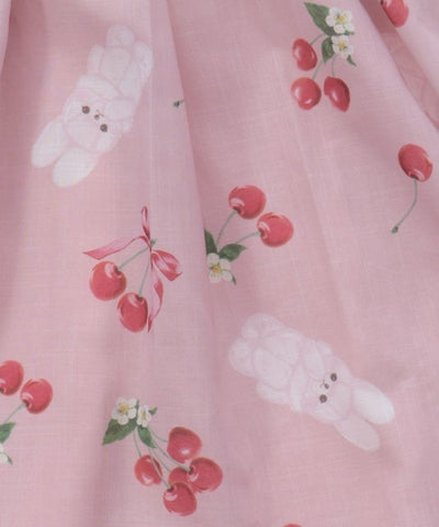 Cherry Bunny Pattern Jumper Skirt