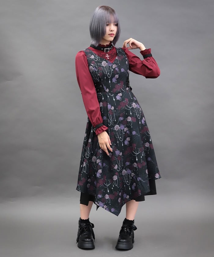Nightmare Rose Asymmetric Dress