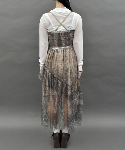 Snake Scale Tulle Dress