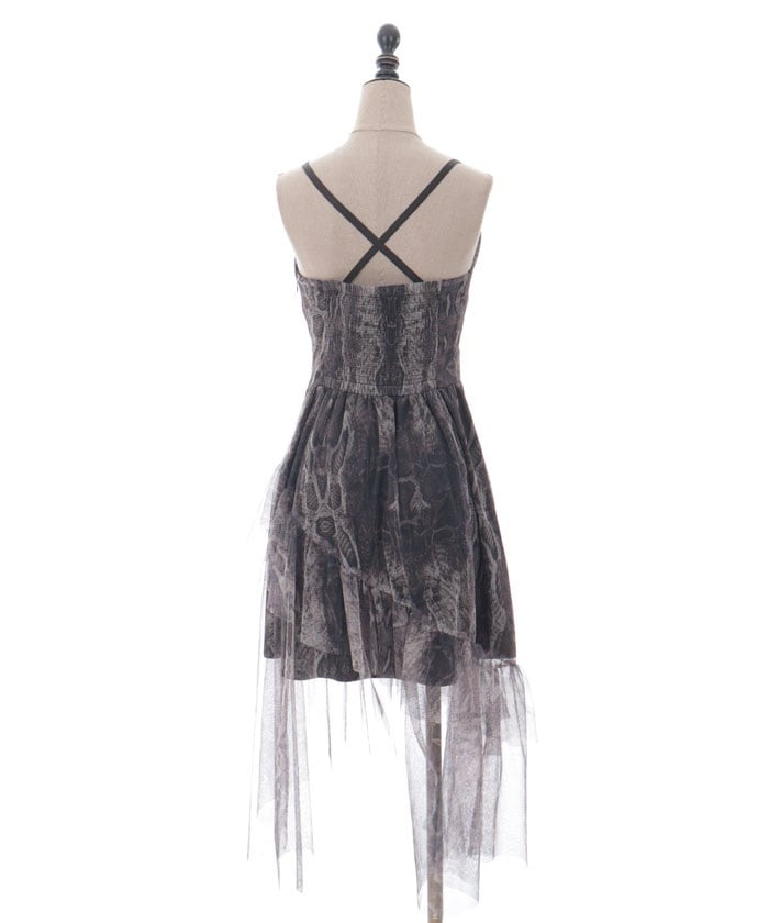 Snake Scale Tulle Dress