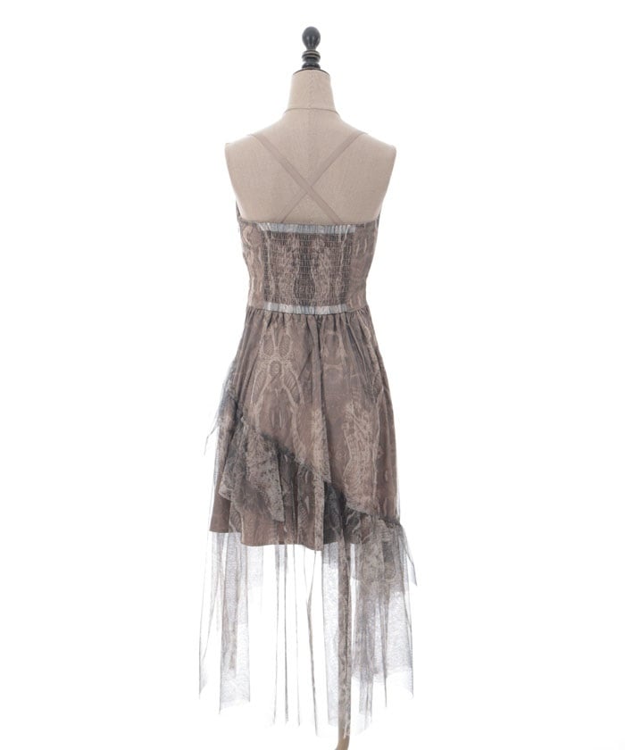 Snake Scale Tulle Dress