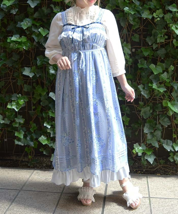 Hydrangea Pattern A-Line Dress – axes femme from JAPAN