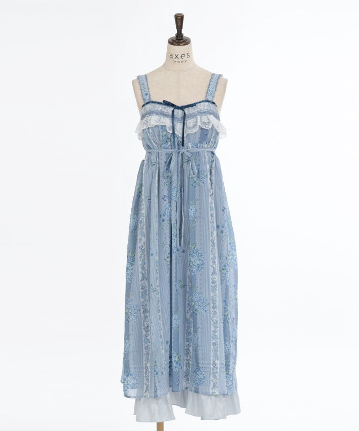 Hydrangea Pattern A-Line Dress – axes femme from JAPAN