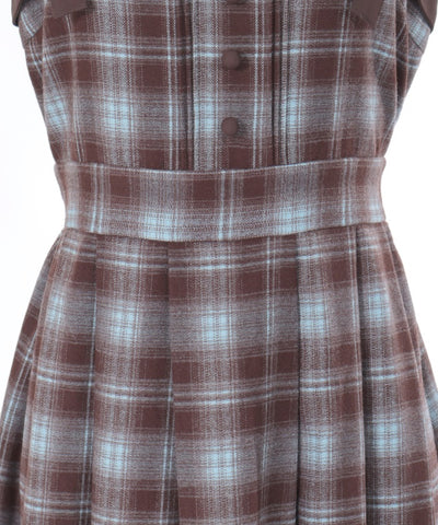 Embroidery Color Scheme Plaid Jumper Skirt