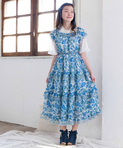 Blooming Rose Pattern Dress