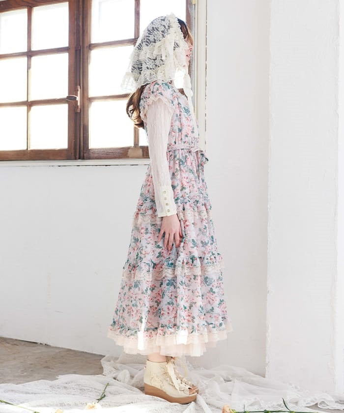 Blooming Rose Pattern Dress